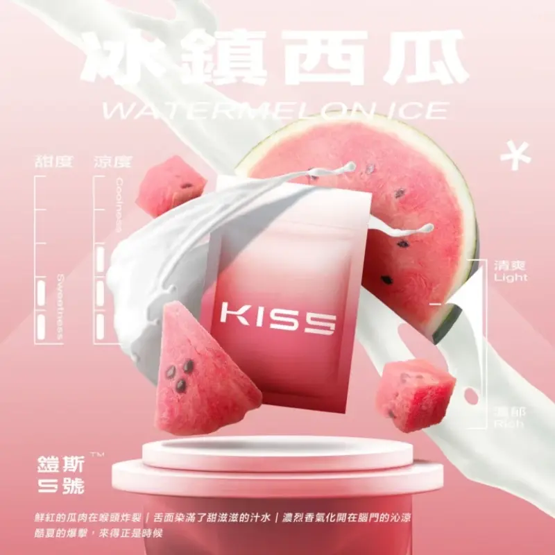 KISS-鎧斯5號一代煙彈-冰鎮西瓜webp - ILIA MOD 台灣電子煙主機・煙彈・一次性霧化器專賣